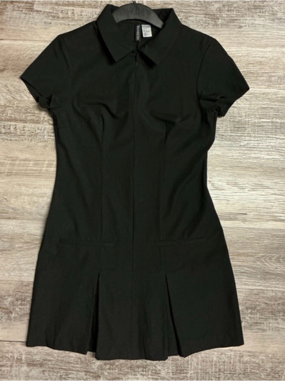 H&M Black Short-Sleeve Mini Dress